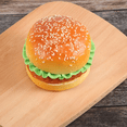 thumbnail image 5 of 1pc Realistic Hamburger Lifelike Simulation Fake hamburger Bakery Display Kids Food Bread Toy Home Decoration Photography props Not inclue the Plate, 5 of 5