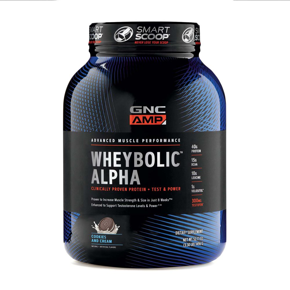 GNC AMP Wheybolic Alpha Whey Protein Powder - Cookies and Cream, 22