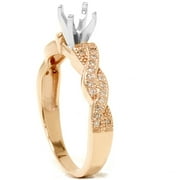 Pompeii 1/5ct Pave Diamond Heirloom Ring 14K Rose Gold (G/H,I1)