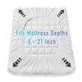 thumbnail image 4 of Soft Embossed Square Pattern Mattress Pad With Deep Pocket, 4 of 6