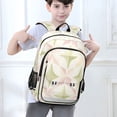 thumbnail image 6 of FORMRS Unisex School Backpack 17" Student Travel Bag with Laptop Compartment, Pastel Pink Geometric, 6 of 7