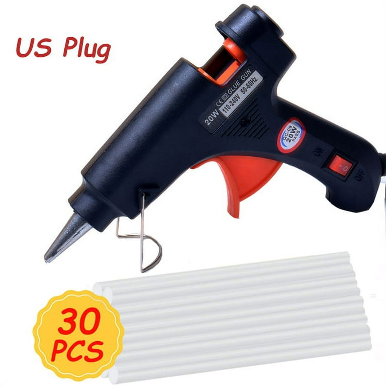 1 Hot Glue Gun 20pc Sticks 7mm X 10cm Plug Heat Melt Strong