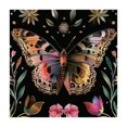 thumbnail image 4 of WYYP Butterfly Flowers Black Background Square Table Cover 100% Polyester Fiber 52*52, 4 of 8
