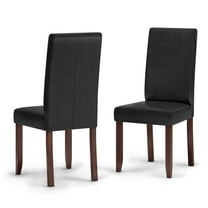 Simpli Home Acadian Parson Dining Chair (Set of 2) in Distressed Black