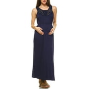 Women's Maternity Crochet Maxi Dress