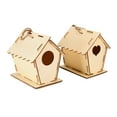 Bird House DIY Wooden Manual Graffiti Outdoor Hanging Bird House Bird