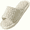 White, variant on Women House Slippers Linen Flax Insole Weave Soft Sole Non Slip Slide Bedroom Indoor Slippers Coffee