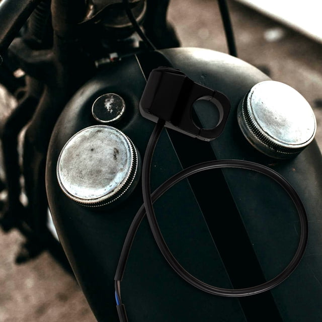 GOOHOCHY Interruptor Para Manillar De Motocicleta Con Aluminio Negro Y Doble Botón Para Luces Y