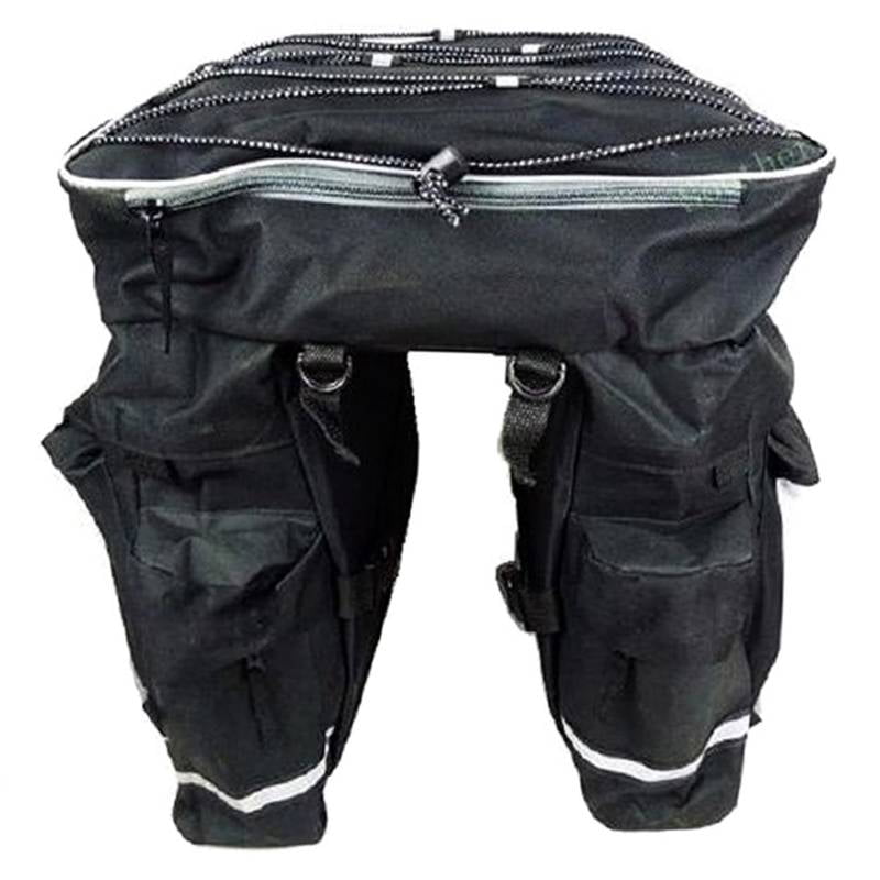 Alforjas Bicicleta 25-35L: Bolsas Dobles Traseras Impermeables Con Cubierta De Lluvia Y Reflectantes