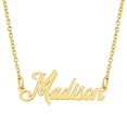 thumbnail image 1 of KISPER 18K Gold Plated Stainless Steel Personalized Name Pendant Necklace, 1 of 33