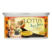 Angle View: Lotus Cat Just Juicy Turkey Stew, 2.5 Oz (Case of 24)