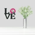 thumbnail image 2 of Pink Dandie Dinmont Terrier Metal Wall Artwork LOVE, 2 of 2