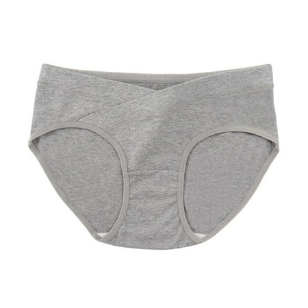 New & Trending  Maternity Underwear  Cotton  Low-waisted  Large Size  Comfort Fit  Seamless  Stretchy  Everyday Wear  Women s Plus Size Clothing | Gray L | Sopatenor