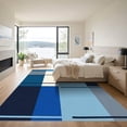 thumbnail image 3 of ODIKA 2'x3' Machine Washable Non-Slip Area Rug, Geometric Navy Blue High Traffic Rug, Blue, 1052311, 3 of 7