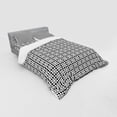 thumbnail image 2 of Ambesonne Abstract Bedding Set 4 Pcs, Symmetric Rounded Squares, Queen, Dark Grey and Eggshell, 2 of 2