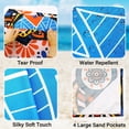 thumbnail image 3 of Tapete De Pícnic Manta de playa plegable portátil Estera de tienda de campaña impermeable (Flor de ventana), 3 of 7
