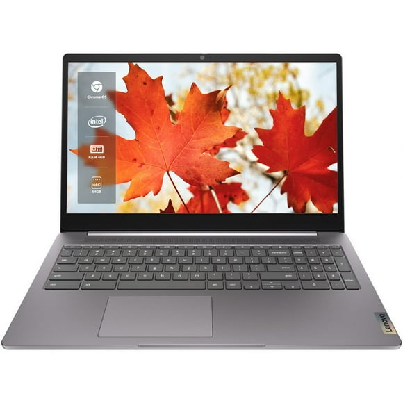 Lenovo - IdeaPad 3i Chromebook 15.6" FHD 1920 x 1080 Laptop, Intel Celeron N4500, 4GB Memory with 64GB eMMC Storage, Chrome OS 64 bit , Wi-Fi 6, Google Assistant, Artic Grey