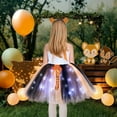 thumbnail image 4 of Xijirk Girls Dresses,Glow In The Dark Girls Dress With Skirt Illuminating Party Tutu for Kids,Dresses for Girls,Orange,4-5 Years, 4 of 8