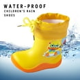 thumbnail image 4 of Ketyyh-chn99 Rain Boots Toddler Rain Boots Kids Boys Girls Waterproof Rain Boots Kids Toddler Solid Color Boots with Easy On Handles Size for US 18,Yellow, 4 of 5