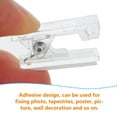 thumbnail image 3 of WRISTBIQUE 20Pcs Self Adhesive Transparent Clips Plastic Spring Clip for Photos Tapestries and Badges, 3 of 8