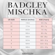 Badgley Mischka Little Kids Girls Block Heel Rhinestone Dress Shoes, Silver, 2