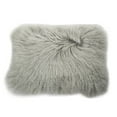 thumbnail image 2 of A&B Home Mongolian Lamb Fur Rectangular Pillow, Gray, 2 of 2