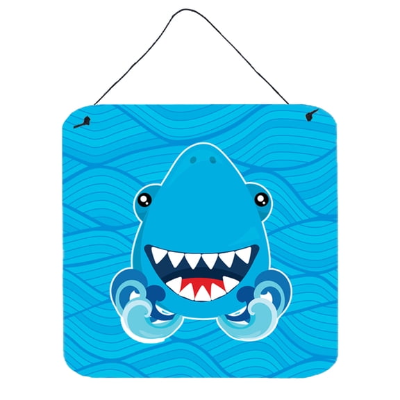 Shark Open Wide in Waves Wall or Door Hanging Prints