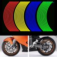 thumbnail image 2 of SSP 2 Hojas Universal Fluorescente Reflectante Adhesivo De Coche Auto Rueda Llanta Pegatina, 2 of 4