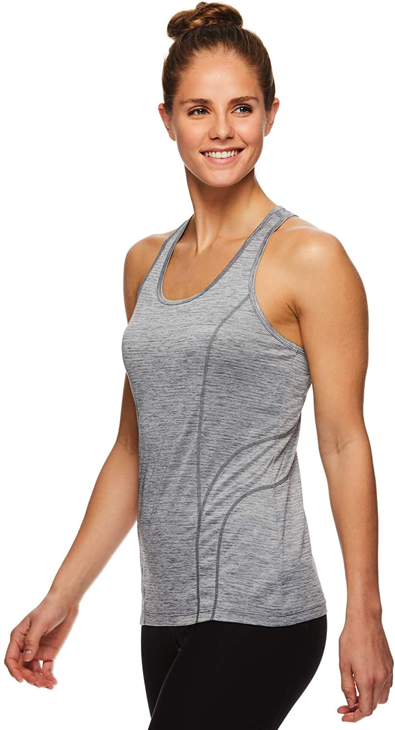 Reebok Womens Racerback Tank Top, Grey, Medium