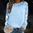 thumbnail image 2 of HUITKMM Chandail à Capuche pour Femmes Imprimé Halloween Manches Longues Sans Capuche Mode Automne Décontracté Col Rond Chandail Graphique pour Automne Hiver, 2 of 5