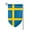 Fillet, variant on Swedish Flag Double Sided Garden Flag for Indoor Outdoor Decorations 12.5 * 18 Inches Fillet
