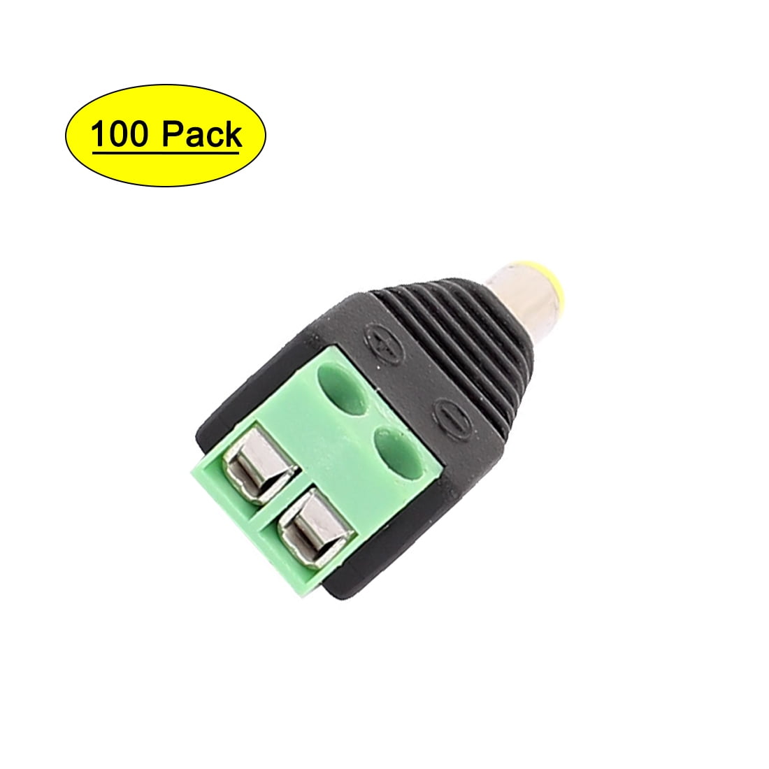 100pcs 5.5 x 2.1mm DC Power Cable Male Plug Connector Adapter Soldering Plastic 