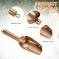 thumbnail image 3 of Uxcell 2Pcs Metal Ice Scoop, 7.1 inch Stainless Steel Ice Scooper for Bar Use, Rose Gold, 3 of 6