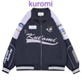 thumbnail image 2 of Uniforme de Baseball Sanurgente Kuromi Cinnamoroll pour Femme, Veste Coupe-Vent Ample et Chaude, Vêtements de Couple, Cadeau Kawaii, Punching Biker MyMelody, 2 of 4