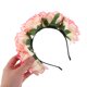 thumbnail image 3 of KAKOWELY Diadema de flores rosas, corona de flores artificiales, corona para el cabello, tocado floral para novia, boda, fiesta, fotos, decoración, 3 of 4