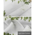 thumbnail image 6 of Green Botanical Linen Curtain Valance for Bedroom/Bathroom/Kitchen/Office/Living/Dining Room Window,Watercolor Summer Botanical Rod Pocket Topper Decorative Cafe Drapes Panel 60"x18", 6 of 6