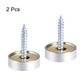 thumbnail image 3 of Tornillos de espejo de 18 mm, tapa decorativa, clavos de acero inoxidable pulido, paquete de 2, 3 of 5