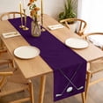thumbnail image 3 of Golf Ball Club Table Runner - 120 Inch Long, Kitchen Dining Table Runner Dresser Scarves, Sports Abstract Vintage Purple Farmhouse Decor for Coffee Tables Wedding Party Banquet, 3 of 7