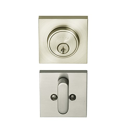 Better Home Products Single Cylinder Tiburon Low Profile Deadbolt for Front Door and Garage Door Featuring Key Lock Security - Satin Nickel