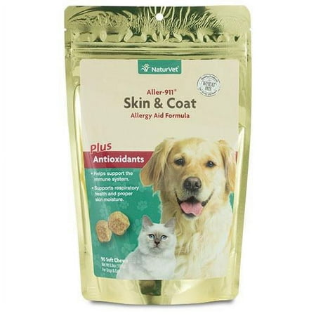 UPC: 0797801035835 | NaturVet Aller 911 Skin & Coat Plus Antioxidants Allergy Dog & Cat 90 Soft Chews