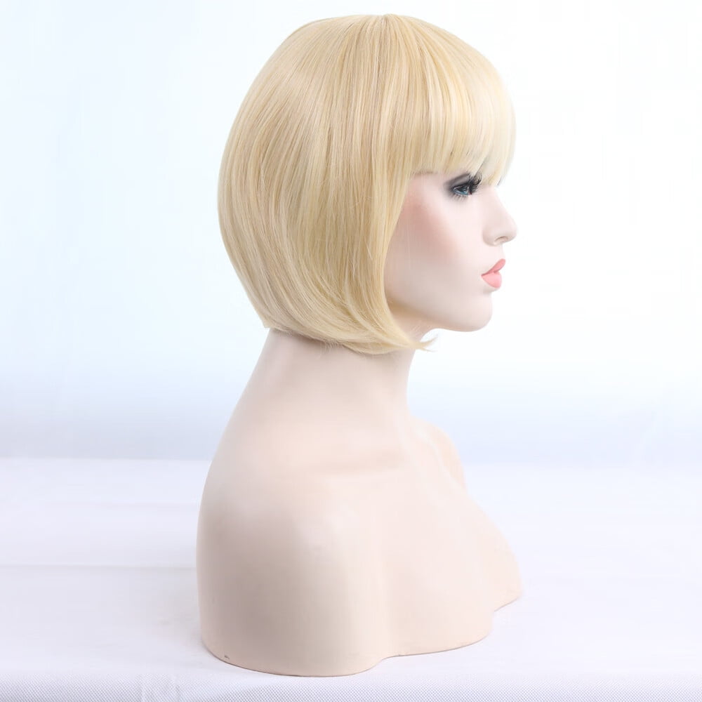 UTOURS Human Hair Wigs For Women Black Color Natural Lace Hair Women's Wig Children Ault BOBO Head Short Hair Cosplay Accesso