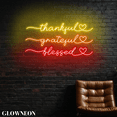 thumbnail image 2 of Glowneon Thankful Grateful Blessed Led Sign, Fall Thanksgiving Decor, 2 of 5