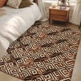 thumbnail image 5 of Boho Tribal 3'x5' Washable Rug, Abstract Floral Geometric Pattern Art Vintage Non-Slip Area Rugs for Entryway Kitchen Classroom, StainResistant Dorm Throw Carpet, Low Pile Soft Indoor Floor Mat, 5 of 9