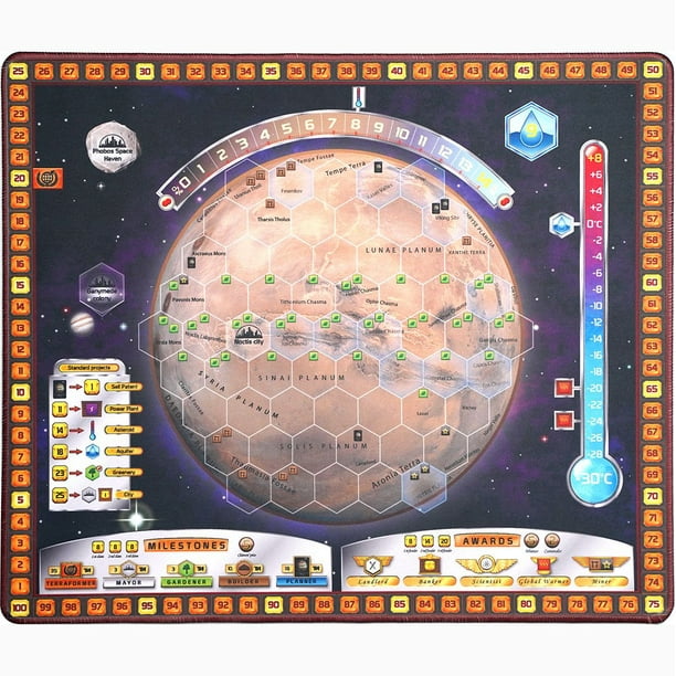 Alfombrillas de silicona para juegos de cartas de la familia Terraforming Mars con baraja de tarot