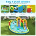 thumbnail image 4 of Costway Inflatable Water Slide Park with 2 Long Slides, Climbing Walls, Splash Pool with 750W Blower, 4 of 9