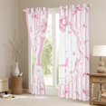 thumbnail image 3 of Castle Fairy Personalized Initial Curtains Pack of 2 (42x84 Each) for Kids,Bowknot Stripes Curtains Blackout,Dreamy Princess Bedroom Curtains,Breathable Home Decor, 3 of 6
