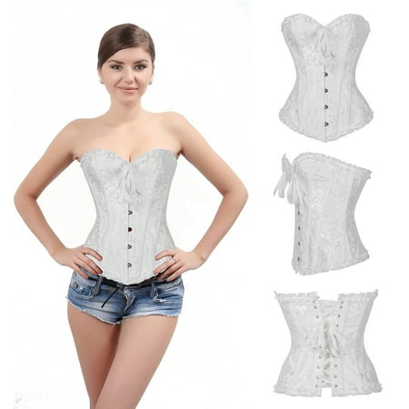 

Women s Bustier Corset Top Waist Trainer Sexy Lingerie Sets Waist Cincher Steampunk Gothic Corsets with G-string