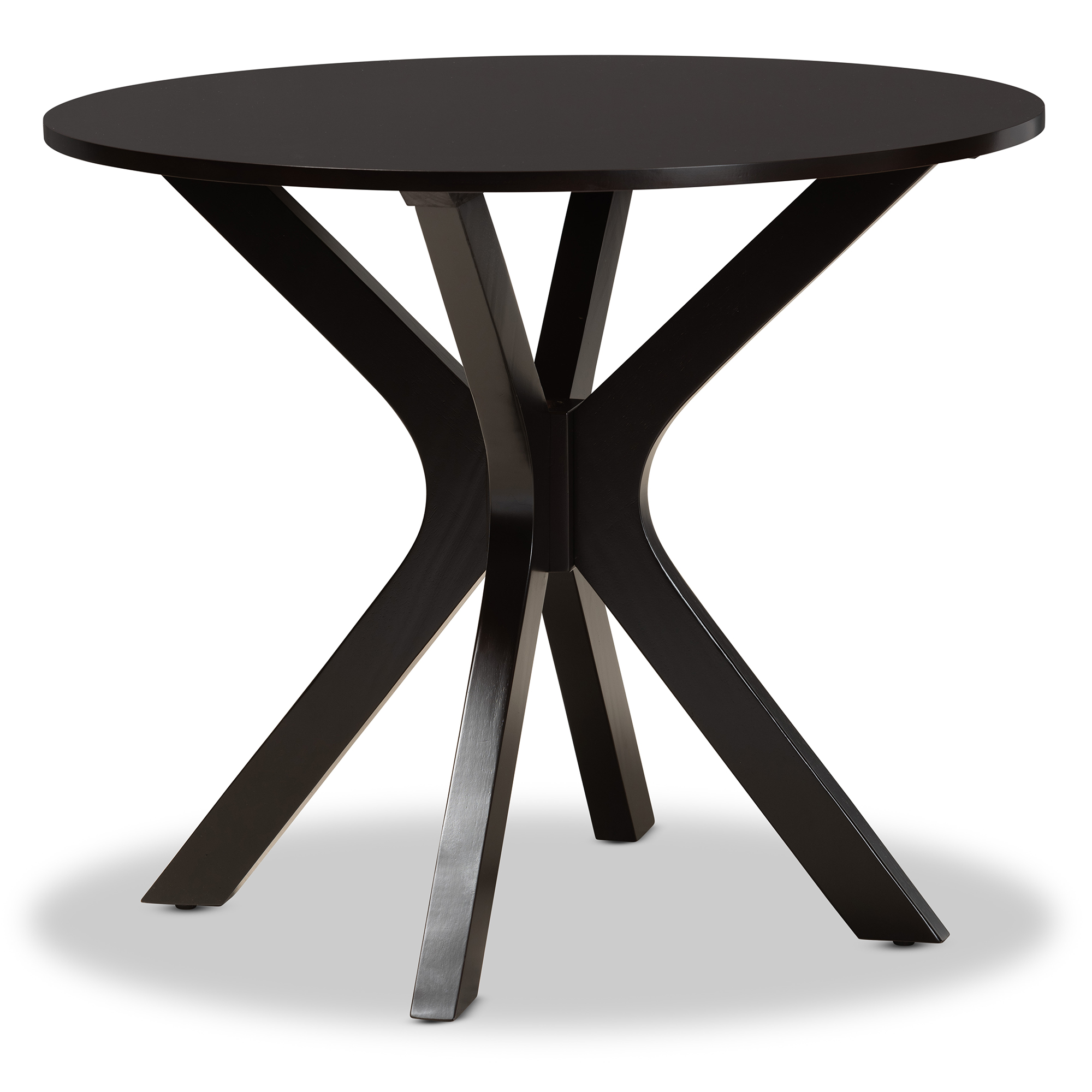 Baxton Studio Callie Modern Dining Set, Dark Brown