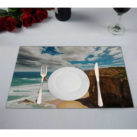 

PKQWTM The Twelve Apostles Kitchen Dining Table Mats Placemats Size 12x18 Inches Set of 2 Pieces