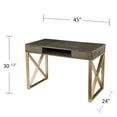 thumbnail image 3 of SEI Furniture Bardmont Engineered Wood Two-Tone Desk with Storage in Gray/Gold, 3 of 3